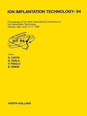 cover image of Ion Implantation Technology--94